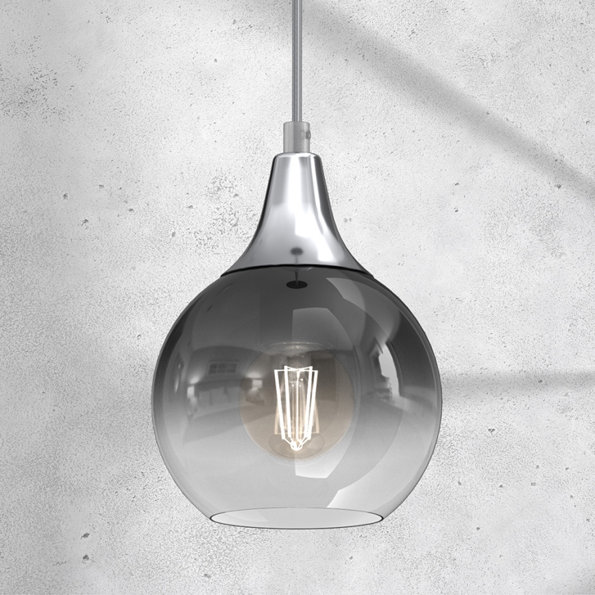 Candelabro suspenso MONTE 1xE27/60W/230V d. 15 cm cromado mate