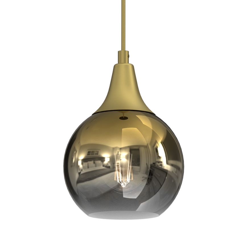 Candelabro suspenso MONTE 1xE27/60W/230V d. 15 cm dourada
