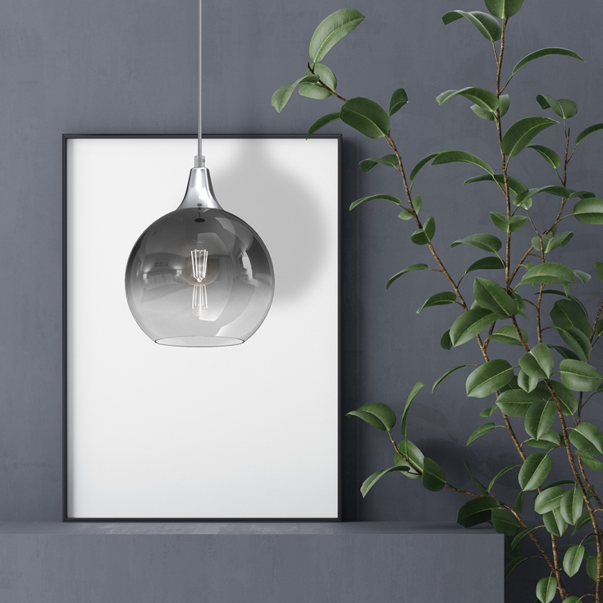 Candelabro suspenso MONTE 1xE27/60W/230V d. 20 cm cromado mate