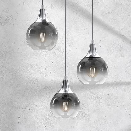 Candelabro suspenso MONTE 3xE27/60W/230V cromado mate