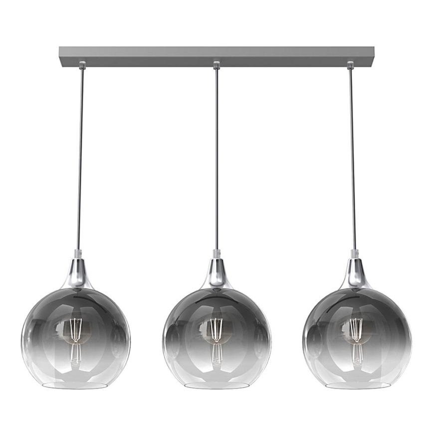 Candelabro suspenso MONTE 3xE27/60W/230V d. 20 cm cromado mate