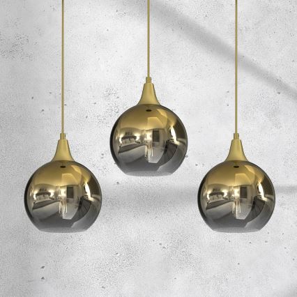 Candelabro suspenso MONTE 3xE27/60W/230V dourada