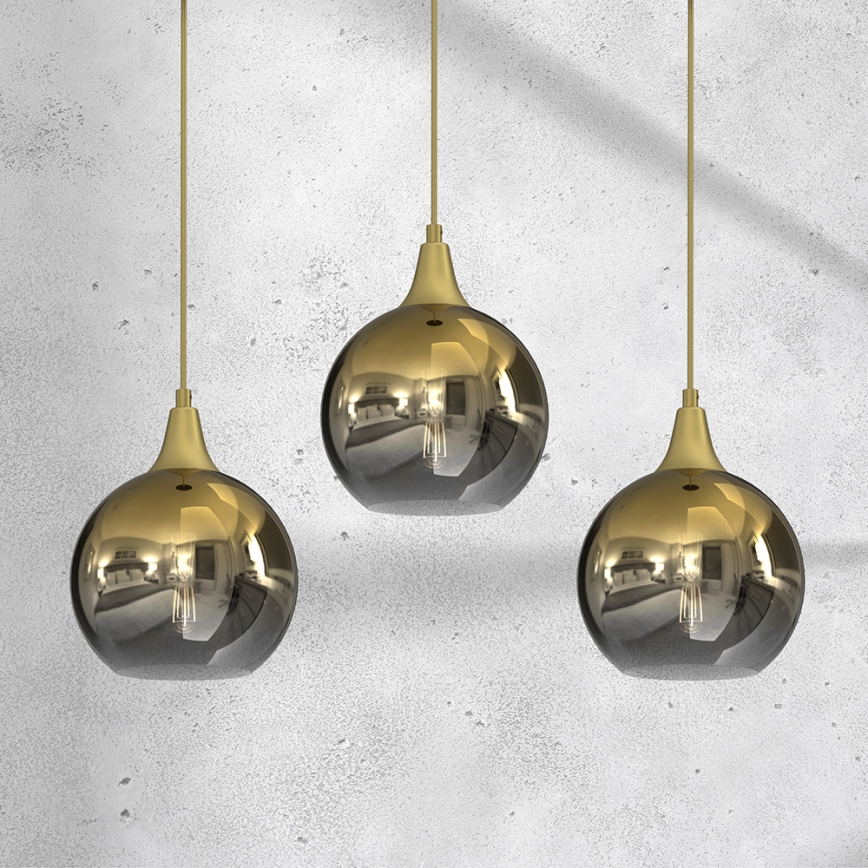 Candelabro suspenso MONTE 3xE27/60W/230V dourada