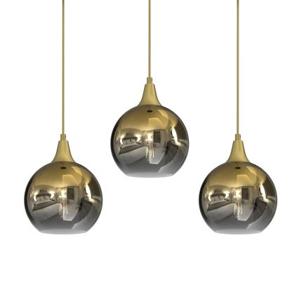Candelabro suspenso MONTE 3xE27/60W/230V dourada