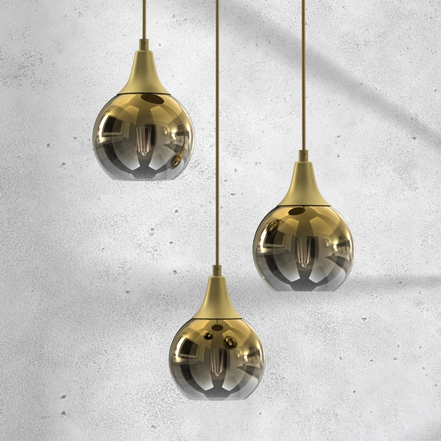 Candelabro suspenso MONTE 3xE27/60W/230V dourado