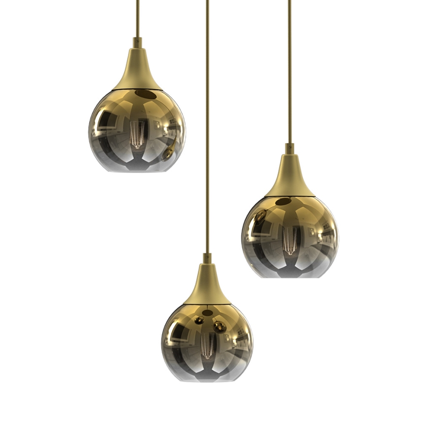 Candelabro suspenso MONTE 3xE27/60W/230V dourado