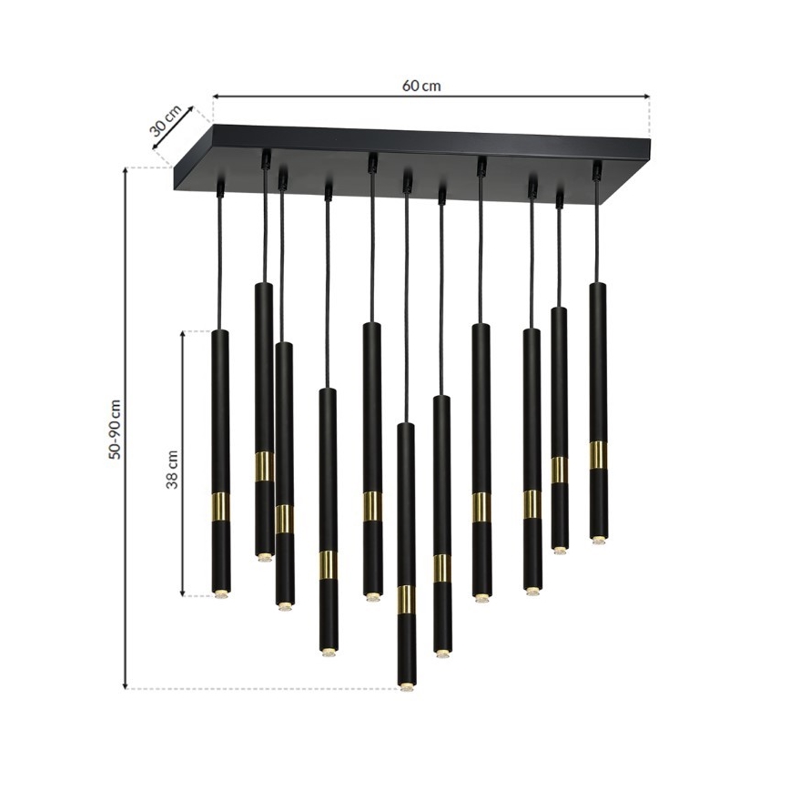 Candelabro suspenso MONZA 11xG9/7W/230V