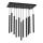 Candelabro suspenso MONZA 11xG9/8W/230V preto