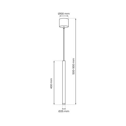 Candelabro suspenso MONZA 1xG9/8W/230V preto