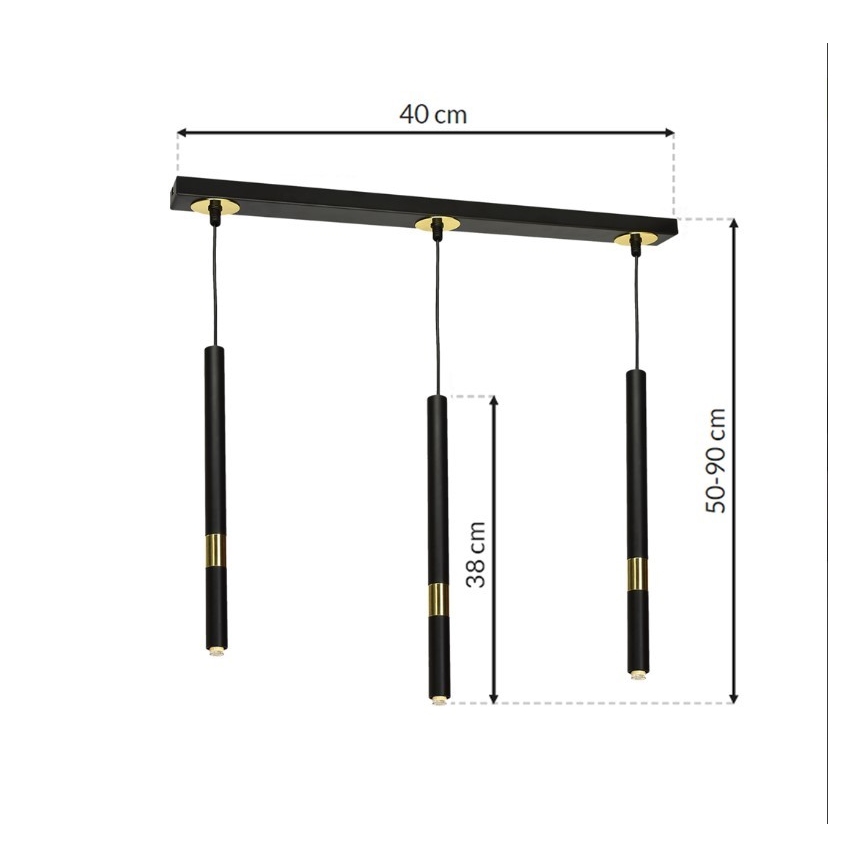 Candelabro suspenso MONZA 3xG9/7W/230V