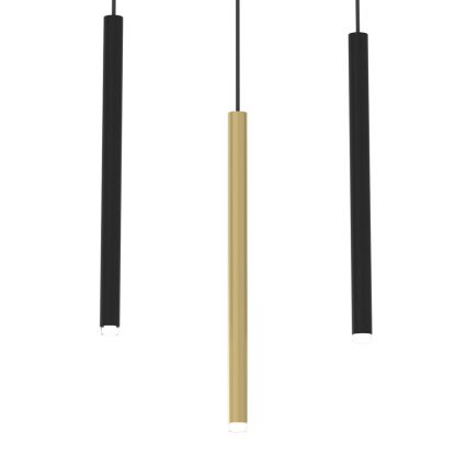 Candelabro suspenso MONZA 3xG9/8W/230V preto/dourado