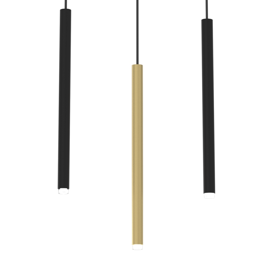 Candelabro suspenso MONZA 3xG9/8W/230V preto/dourado
