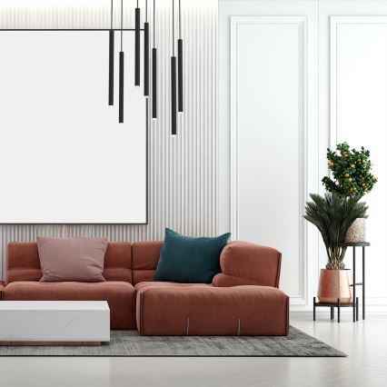 Candelabro suspenso MONZA 7xG9/8W/230V preto