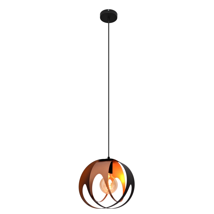 Candelabro suspenso MOONLIGHT 1xE27/15W/230V preto/cobre