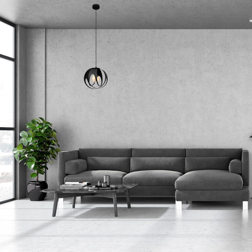 Candelabro suspenso MOONLIGHT 1xE27/15W/230V preto