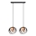 Candelabro suspenso MOONLIGHT 2xE27/15W/230V preto/cobre
