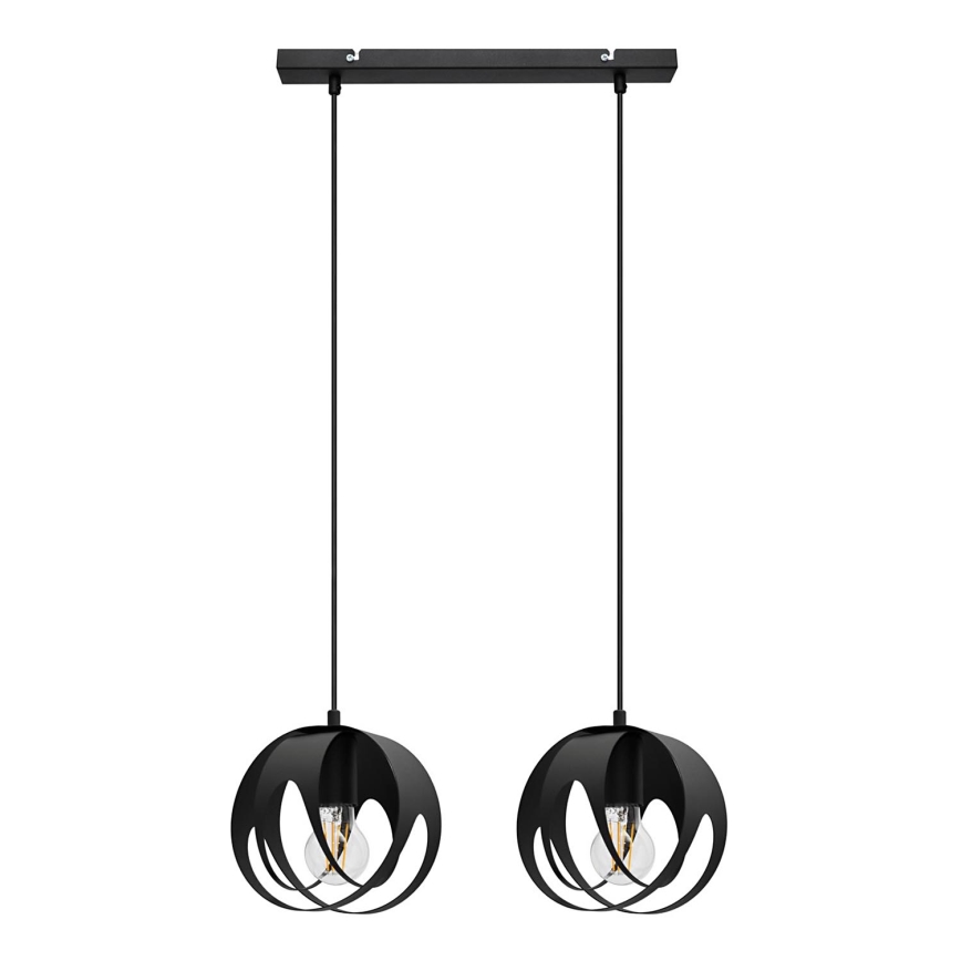Candelabro suspenso MOONLIGHT 2xE27/15W/230V preto