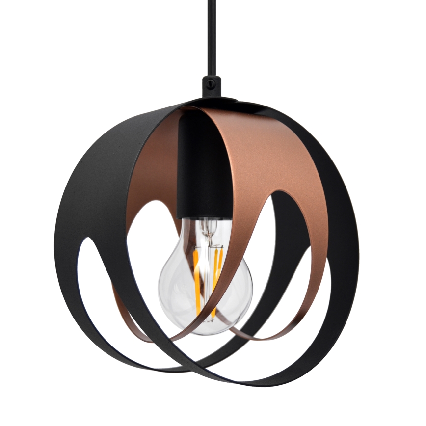 Candelabro suspenso MOONLIGHT 3xE27/15W/230V preto/cobre