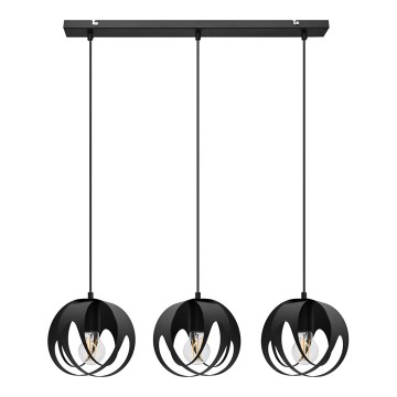Candelabro suspenso MOONLIGHT 3xE27/15W/230V preto