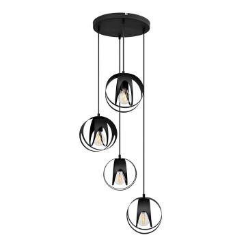 Candelabro suspenso MOONLIGHT 4xE27/15W/230V preto