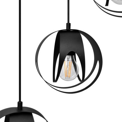 Candelabro suspenso MOONLIGHT 4xE27/15W/230V preto