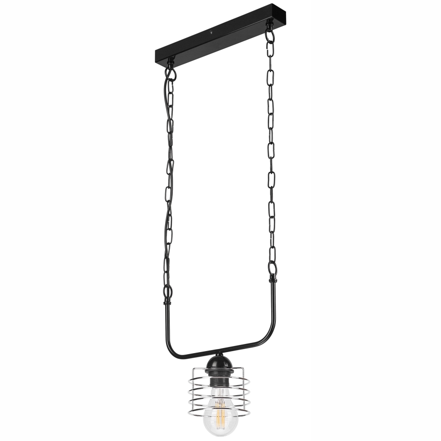 Candelabro suspenso MORGAN 1xE27/60W/230V preto/cromado