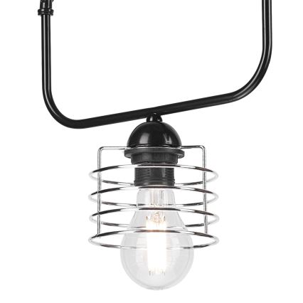 Candelabro suspenso MORGAN 1xE27/60W/230V preto/cromado