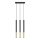 Candelabro suspenso MOSAIC 3xG9/12W/230V preto/dourado