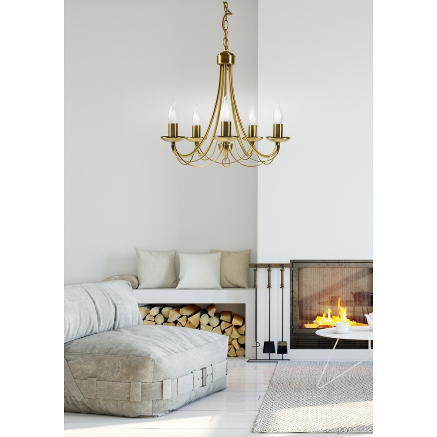 Candelabro suspenso MUZA 5xE14/40W/230V