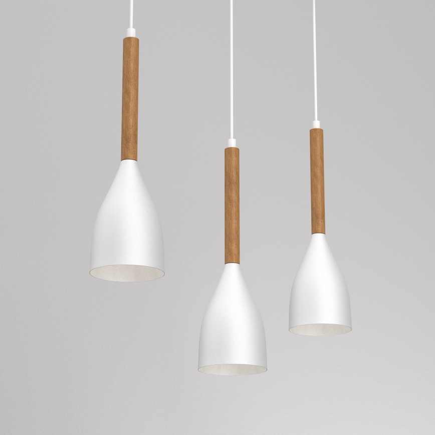 Candelabro suspenso MUZA NEW 3xE27/60W/230V branco
