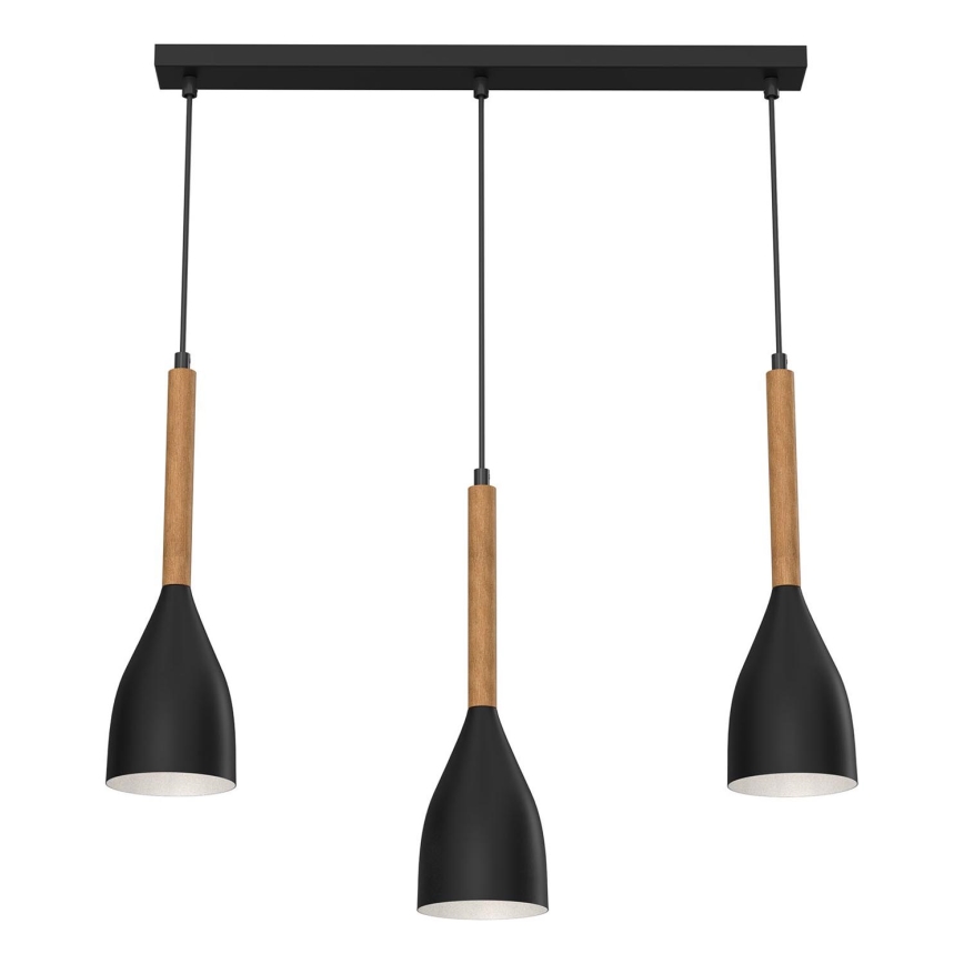 Candelabro suspenso MUZA NEW 3xE27/60W/230V preto