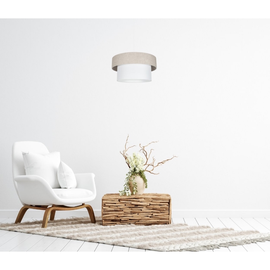 Candelabro suspenso NATA 1xE27/60W/230V bege