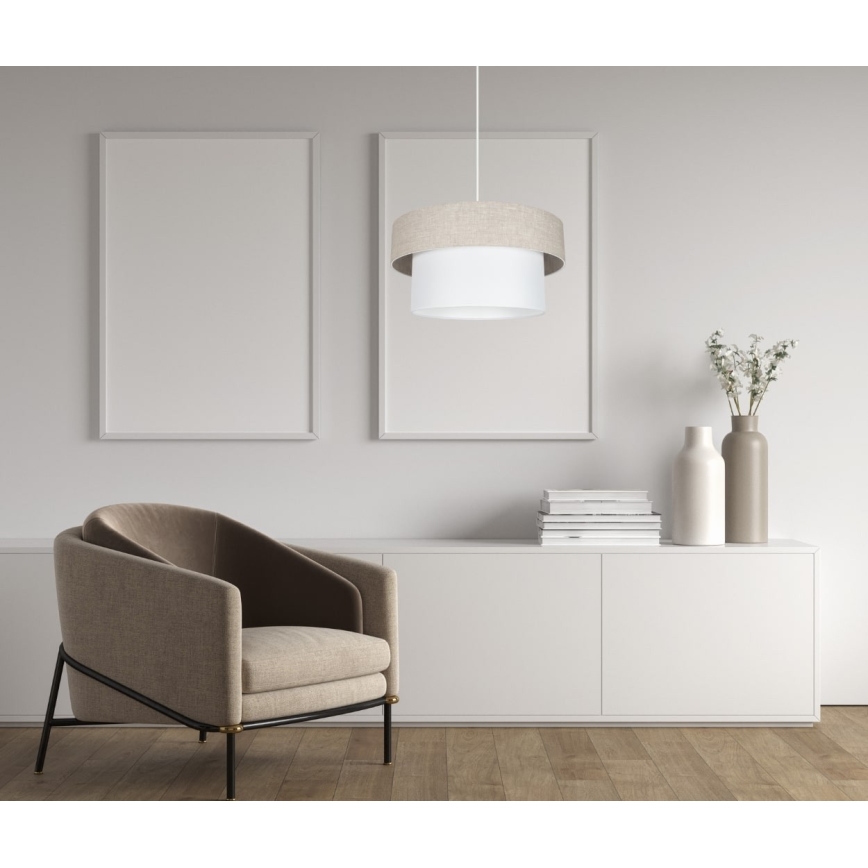 Candelabro suspenso NATA 1xE27/60W/230V bege