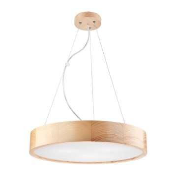 Candelabro suspenso NATURAL 3xE27/60W/230V ø 47 cm pinho - FSC certificado