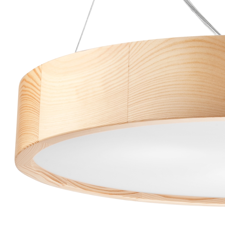 Candelabro suspenso NATURAL 3xE27/60W/230V ø 47 cm pinho - FSC certificado