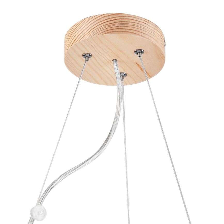 Candelabro suspenso NATURAL 3xE27/60W/230V ø 47 cm pinho - FSC certificado