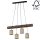 Candelabro suspenso NEGRO 4xE27/25W/230V pinho - certificado por FSC