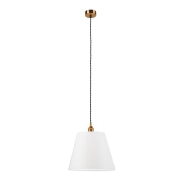 Candelabro suspenso NELLY 1xE27/60W/230V branco/cobre