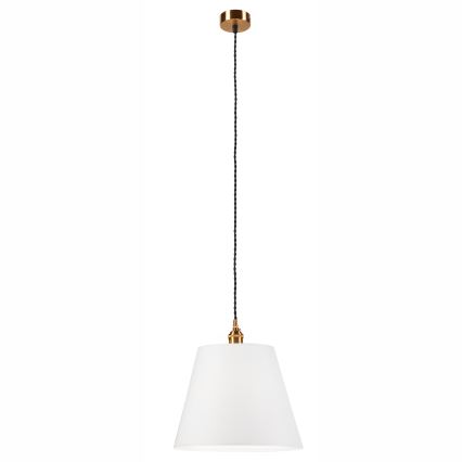 Candelabro suspenso NELLY 1xE27/60W/230V branco/cobre