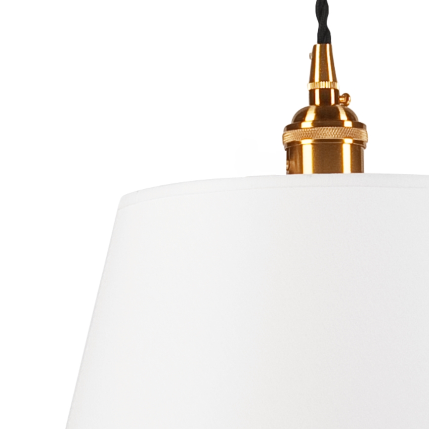 Candelabro suspenso NELLY 1xE27/60W/230V branco/cobre