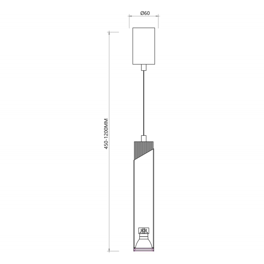 Candelabro suspenso NEO 1xGU10/8W/230V branco