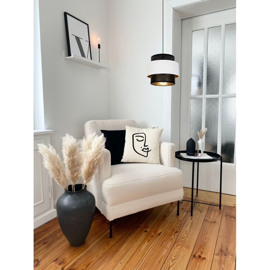 Candelabro suspenso NESS 1xE27/60W/230V preto/branco