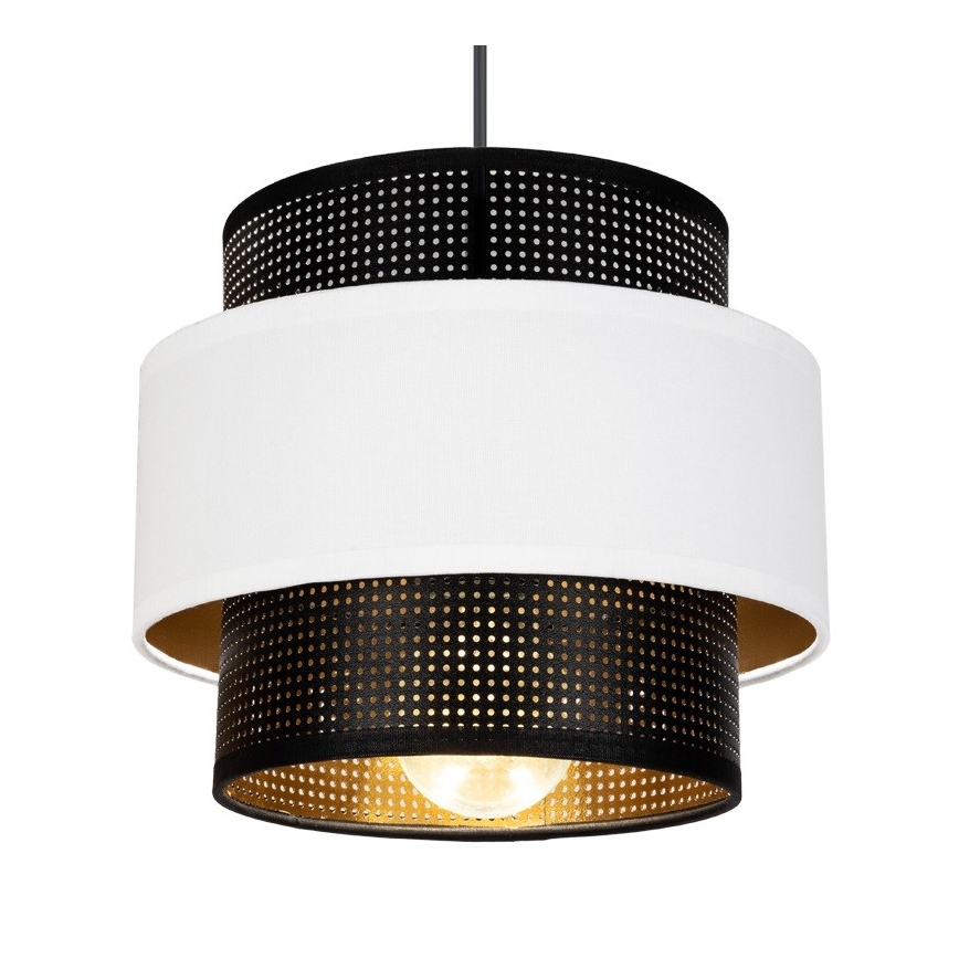 Candelabro suspenso NESS 1xE27/60W/230V preto/branco