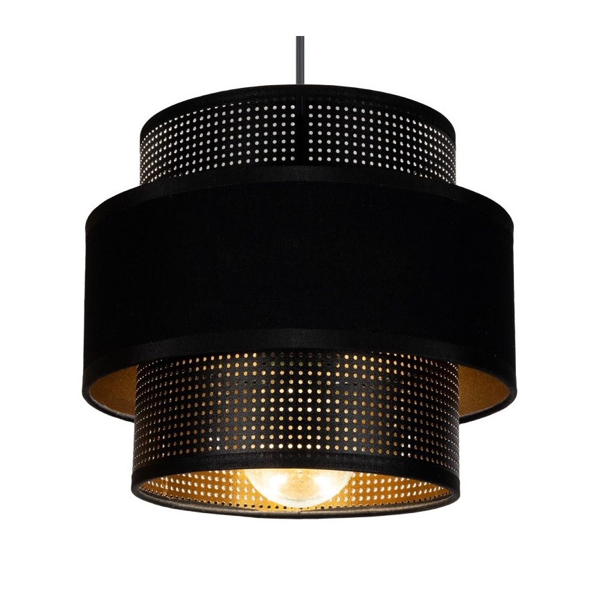 Candelabro suspenso NESS 2xE27/60W/230V diâmetro 30 cm preto