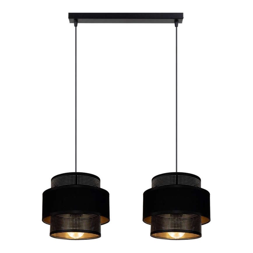 Candelabro suspenso NESS 2xE27/60W/230V preto