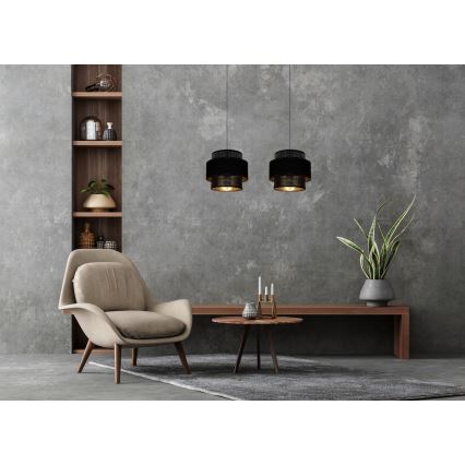 Candelabro suspenso NESS 2xE27/60W/230V preto