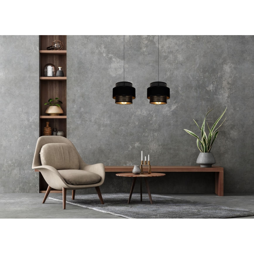 Candelabro suspenso NESS 2xE27/60W/230V preto