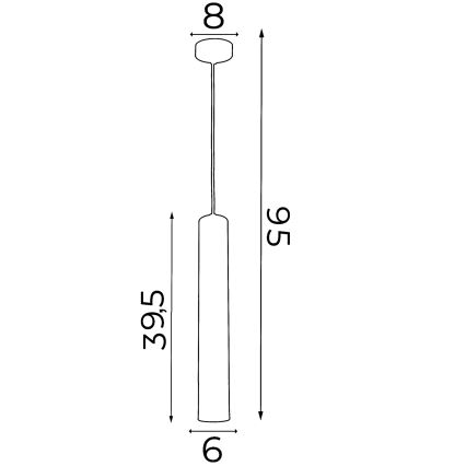 Candelabro suspenso NEST 1xGU10/8W/230V branco/cromado brilhante