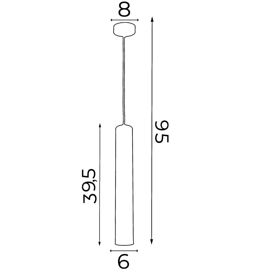 Candelabro suspenso NEST 1xGU10/8W/230V branco/cromado brilhante