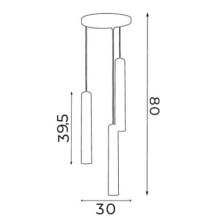 Candelabro suspenso NEST 3xGU10/8W/230V branco/cromado brilhante